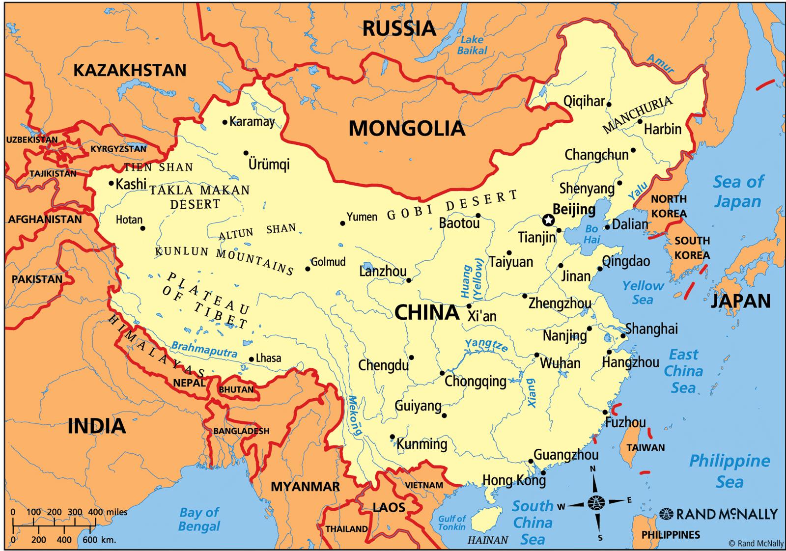 China Mapa Político China Mapa Político Leste De Asia Asia
