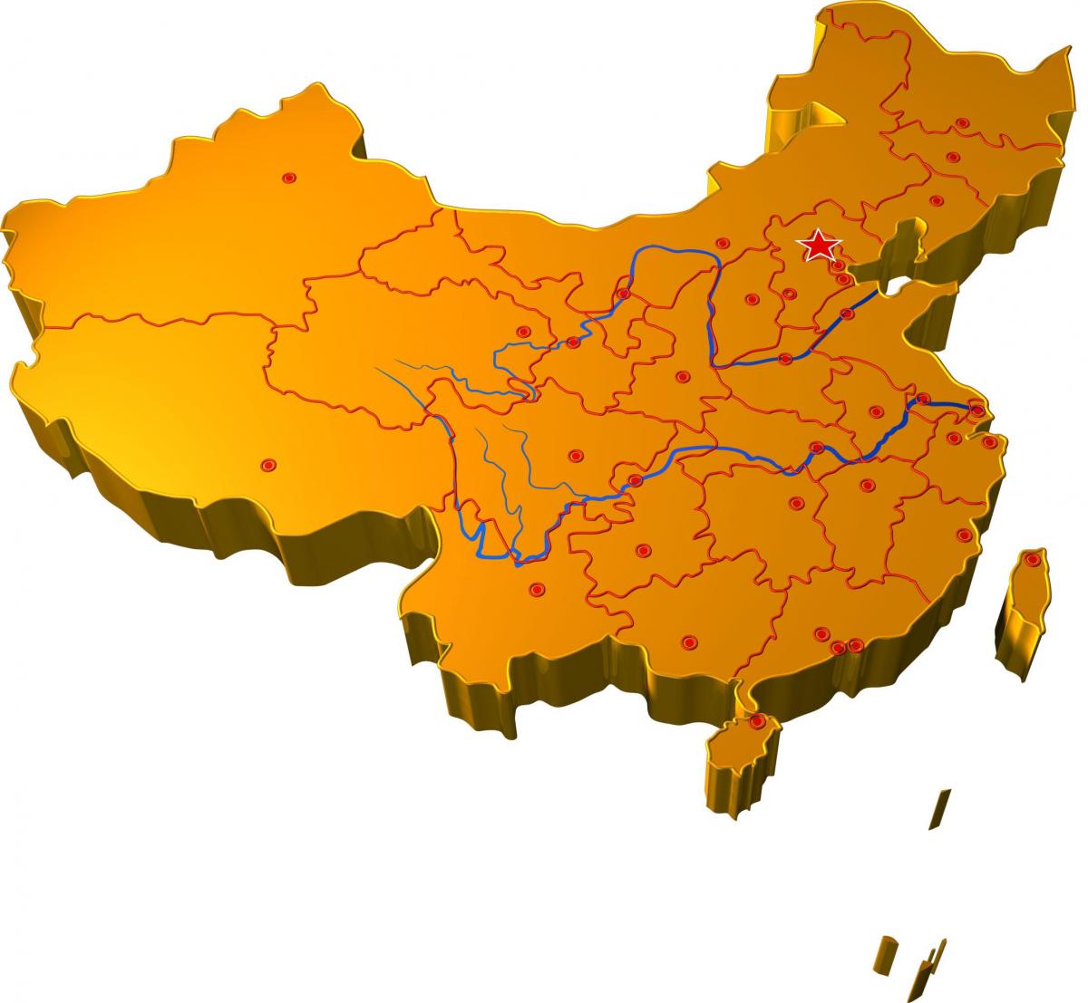 China 3d mapa