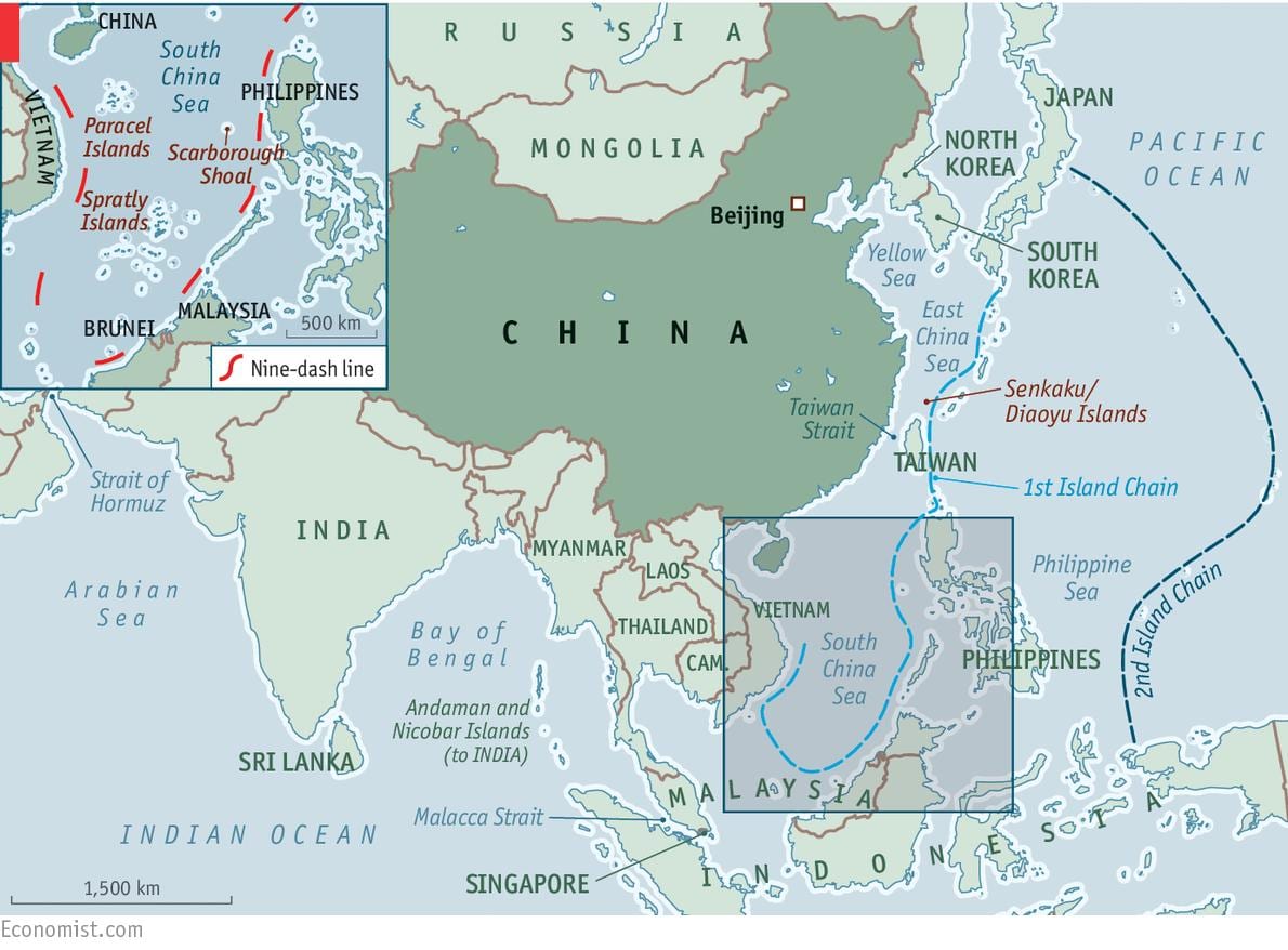 mapa de China illas