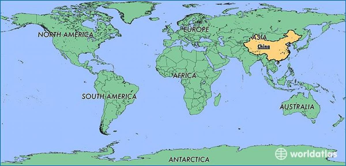 China mapa en mundo