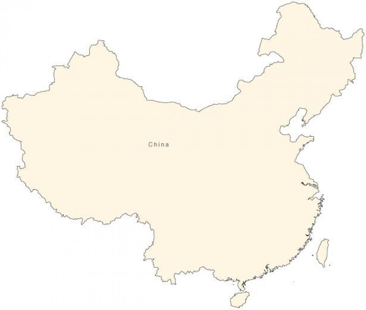 China simple mapa