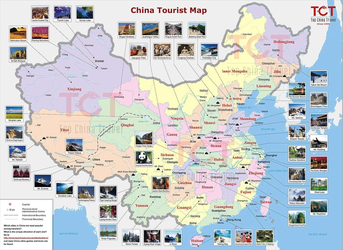 mapa de China pico