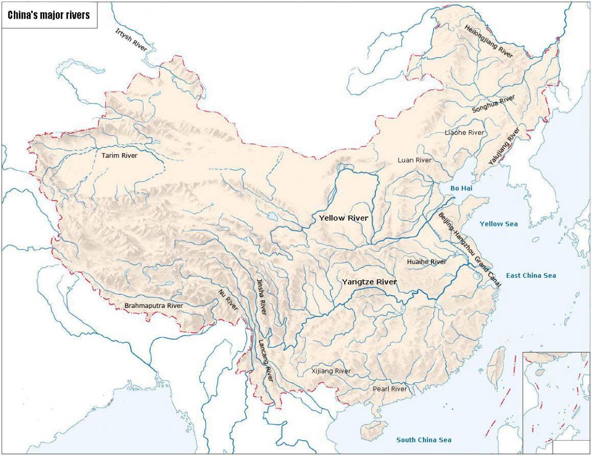 ríos de China mapa