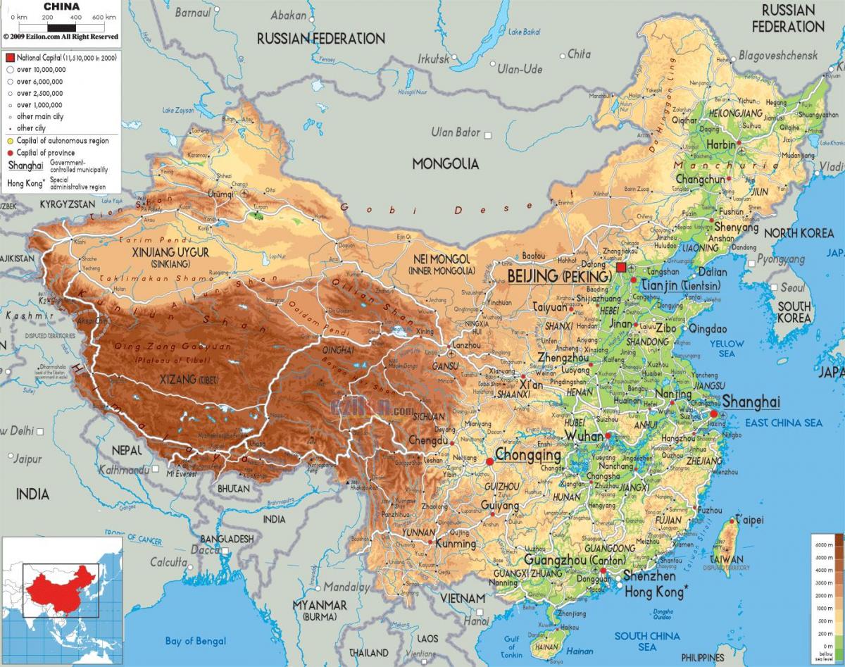 mapa do mundo versión chinesa