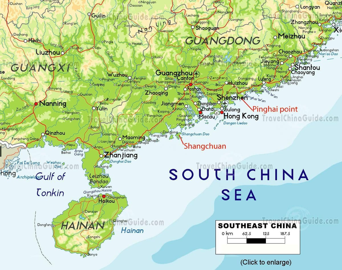 China sur mapa
