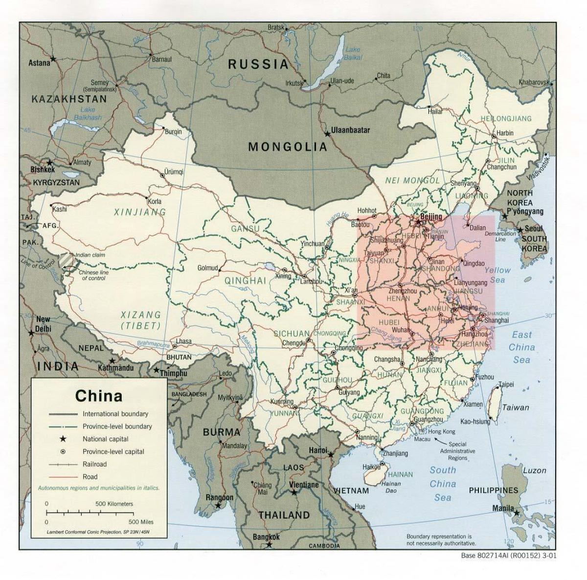 mapa do norte de China chaira