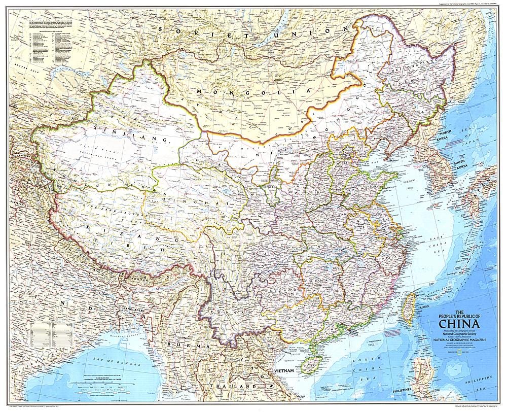 mapa da república de China