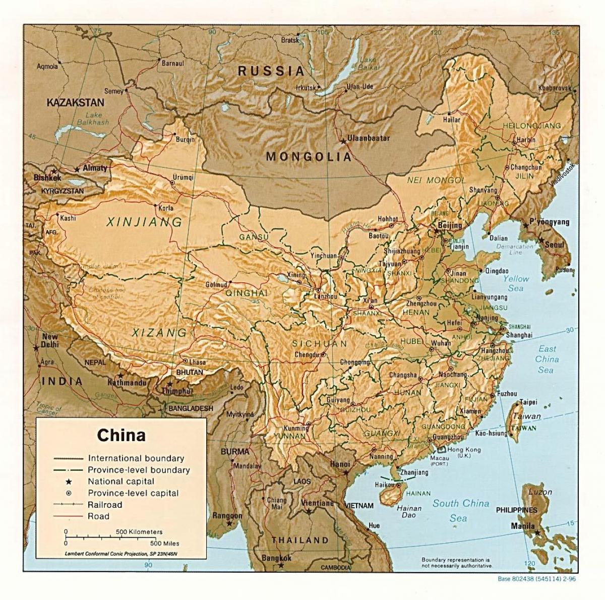 xeográfica mapa China