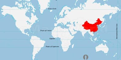 Chinés mapa do mundo