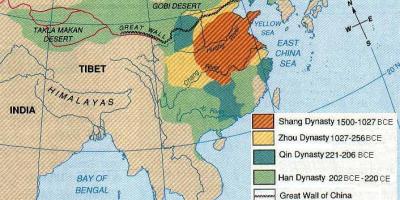 China antiga xeografía mapa