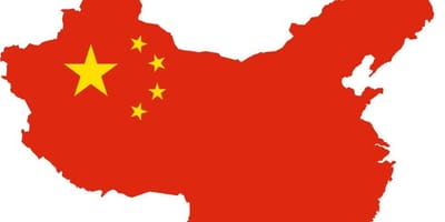 China mapa bandeira