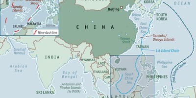 Mapa de China illas