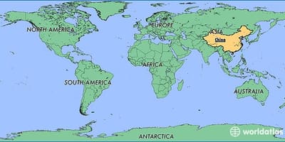 China mapa en mundo