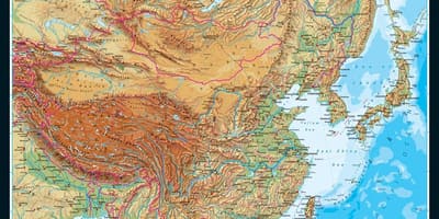 Mapa topográfico de China