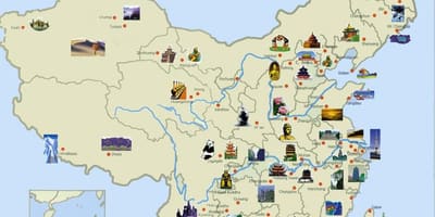 Mapa turístico de China