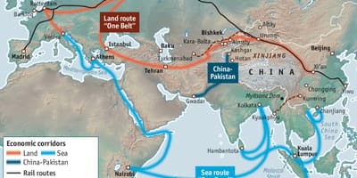 China silk road project mapa