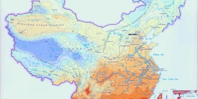 O tempo mapa China