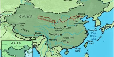 Mapa da gran muralla China