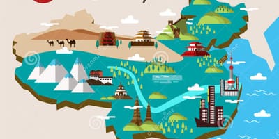 Mapa de viaxe de China