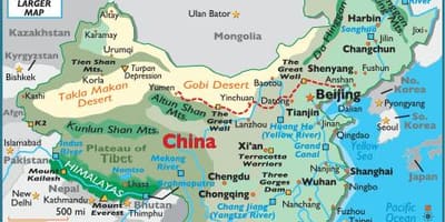China mapa xeografía