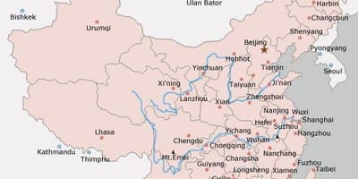 Mapa China cidades