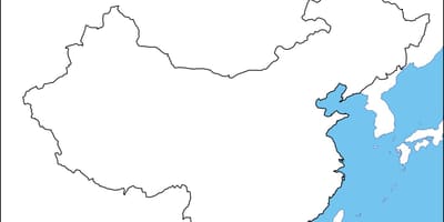 China en branco mapa