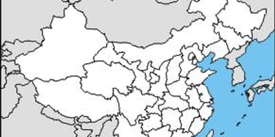 En branco mapa China