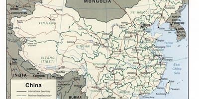 China mapa de impresión