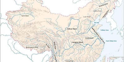 Ríos de China mapa