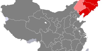 Nordeste de China mapa