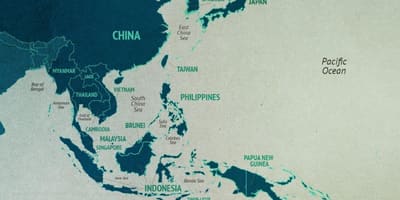 Mapa de mar da China
