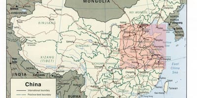 Mapa do norte de China chaira