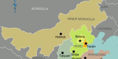 Mapa do norte de China