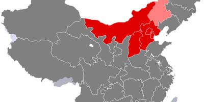 Mapa do norte de China