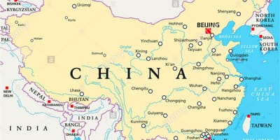 Mapa de ríos de China