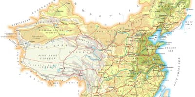 China mapa topografía